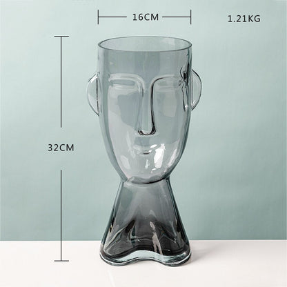 Glass Face Vase