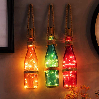 Wine Bottle Lights with Cork