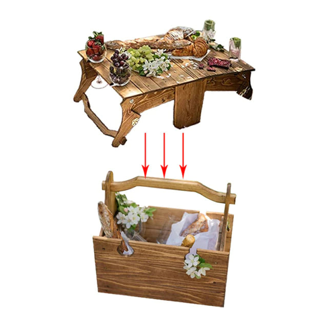 Folding Picnic Basket / Table