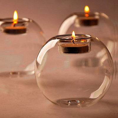 Round Clear Candle Holder