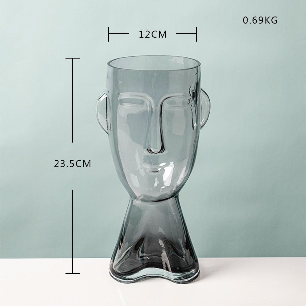 Glass Face Vase