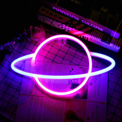 Planet Neon Sign