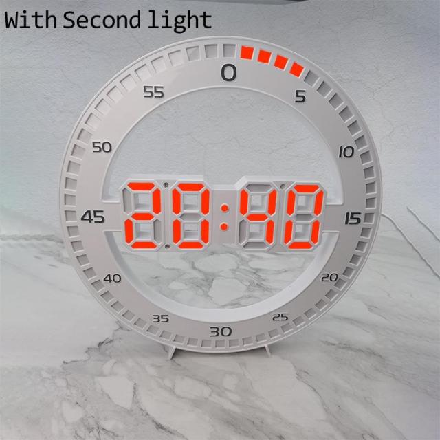 Digital Round Wall Clock