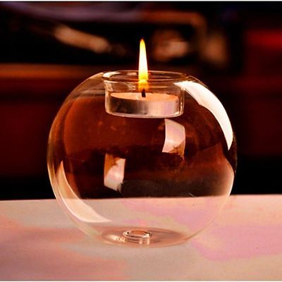 Round Clear Candle Holder