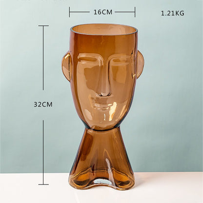 Glass Face Vase