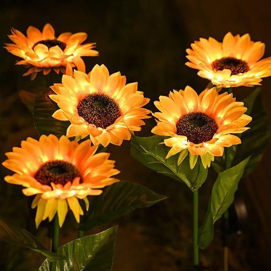 Sunflowers Solar Garden Light