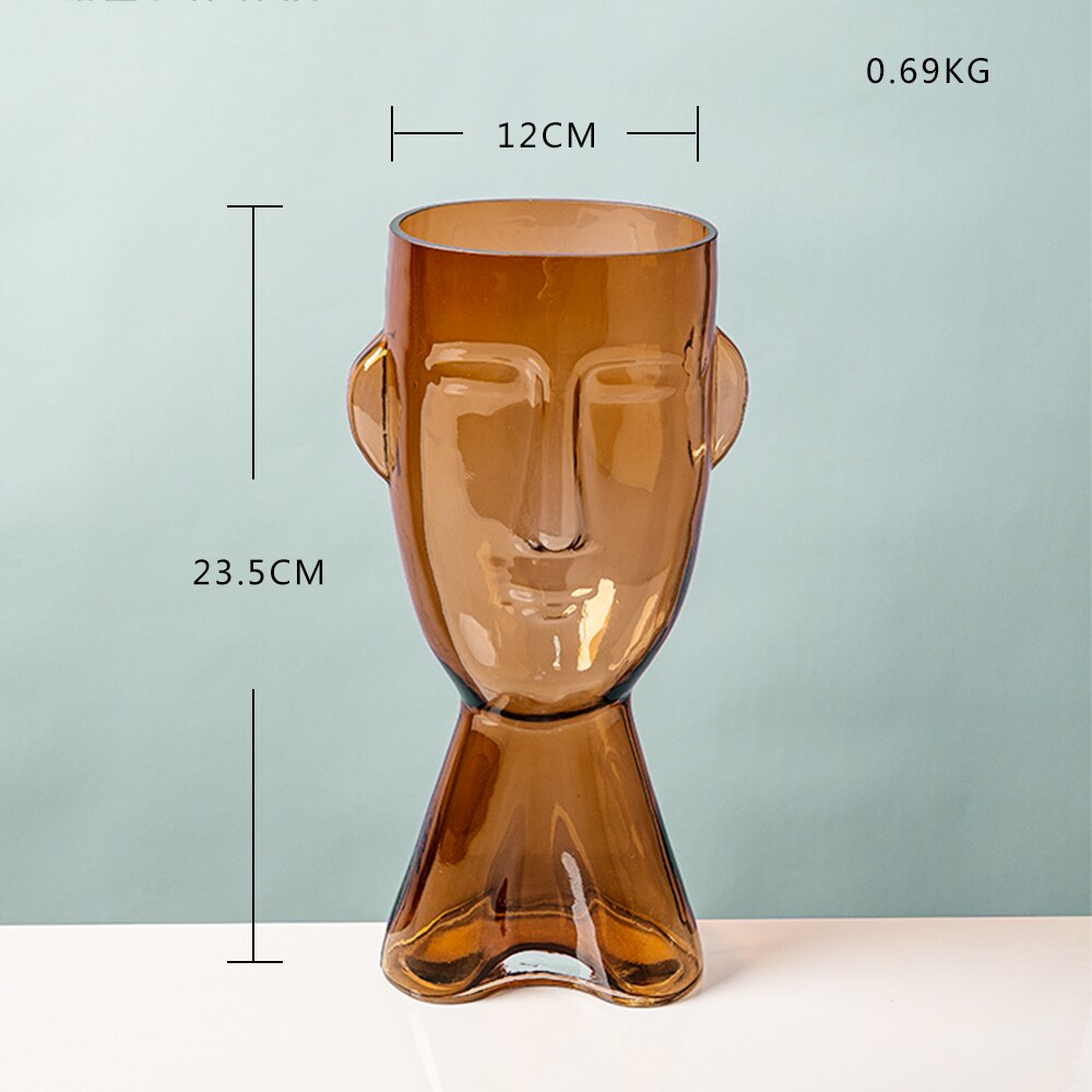 Glass Face Vase