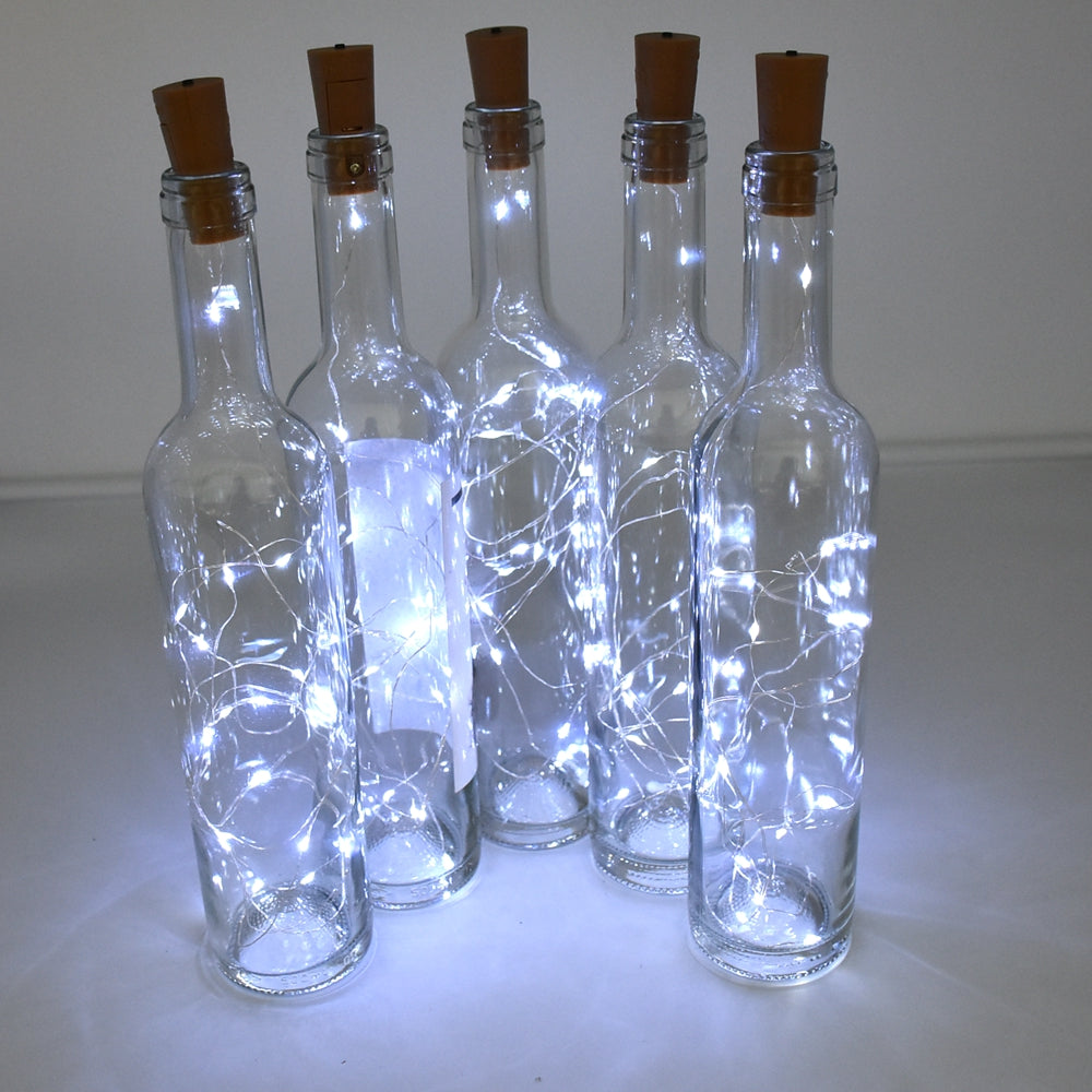 Wine Bottle Lights with Cork