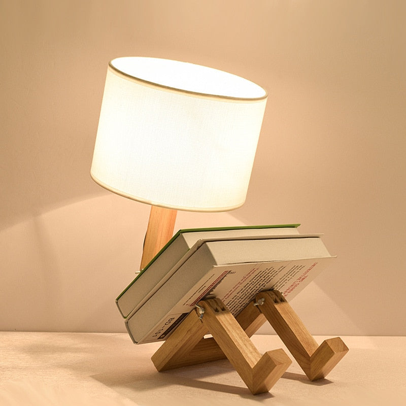 Wood Mannequin Table Lamp