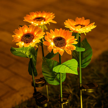 Sunflowers Solar Garden Light