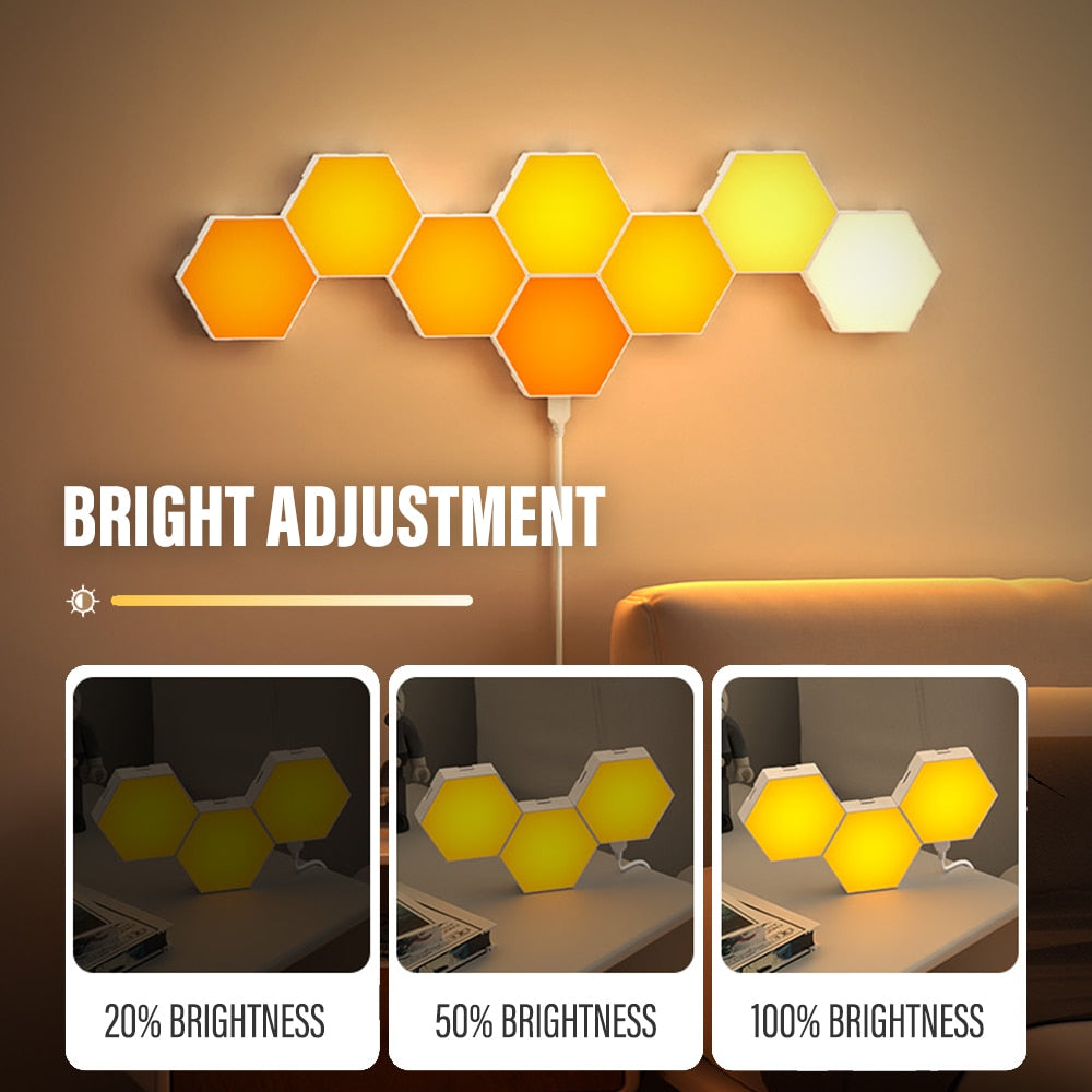 LED Hexagon Wall Light