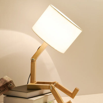 Wood Mannequin Table Lamp