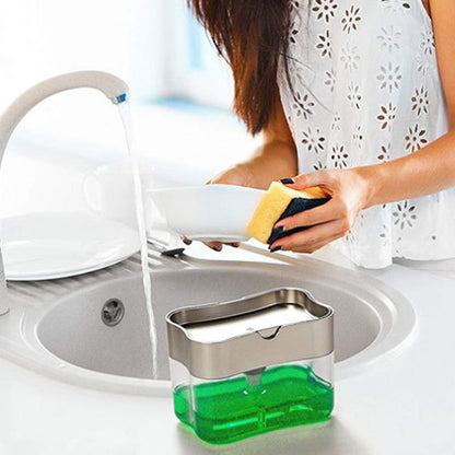 Soap Dispenser w/ Sponge Caddy