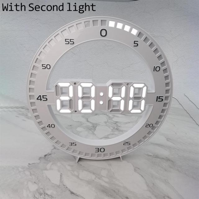 Digital Round Wall Clock