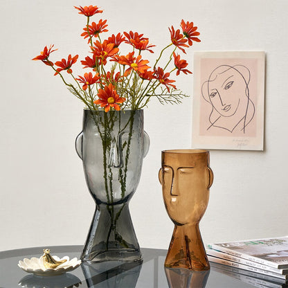 Glass Face Vase