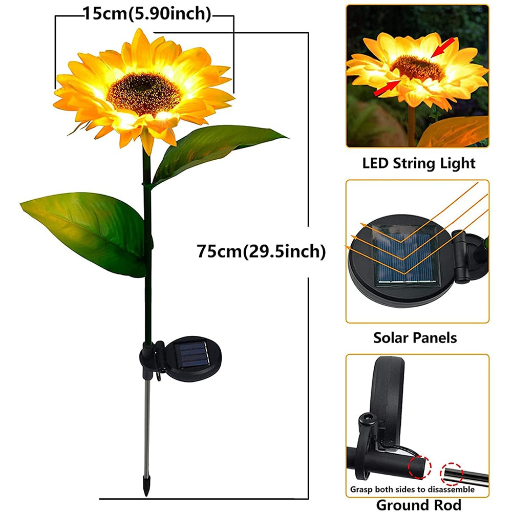 Sunflowers Solar Garden Light