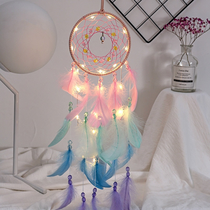 Dream Catcher Feather Lights