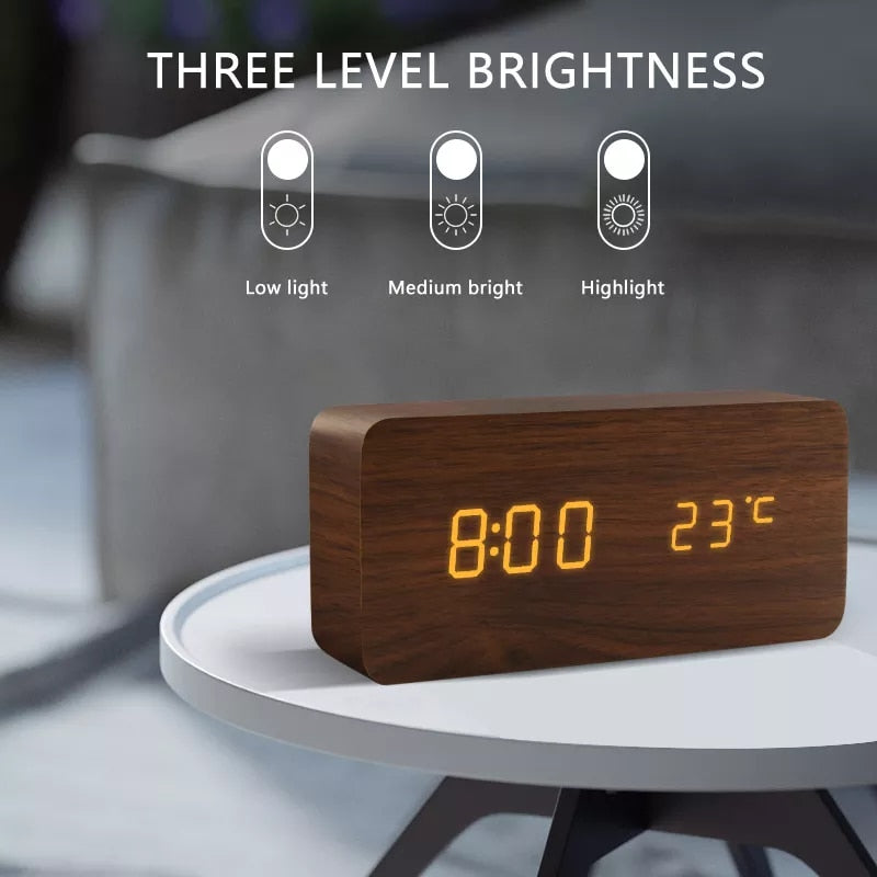 Wood Alarm Clock