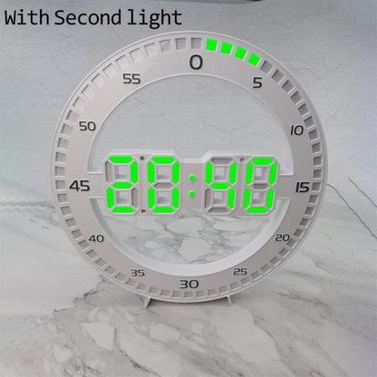 Digital Round Wall Clock